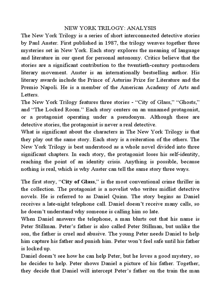 The New York Trilogy PDF