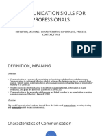 COMMUNICATION SKILLS FOR PROFESSIONALs Book