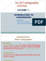 Principles of Cartography LECTURE 1 Introduction