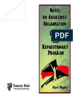 Notes On Anarchist Organisation and Our Revolutionary Program K Blythe