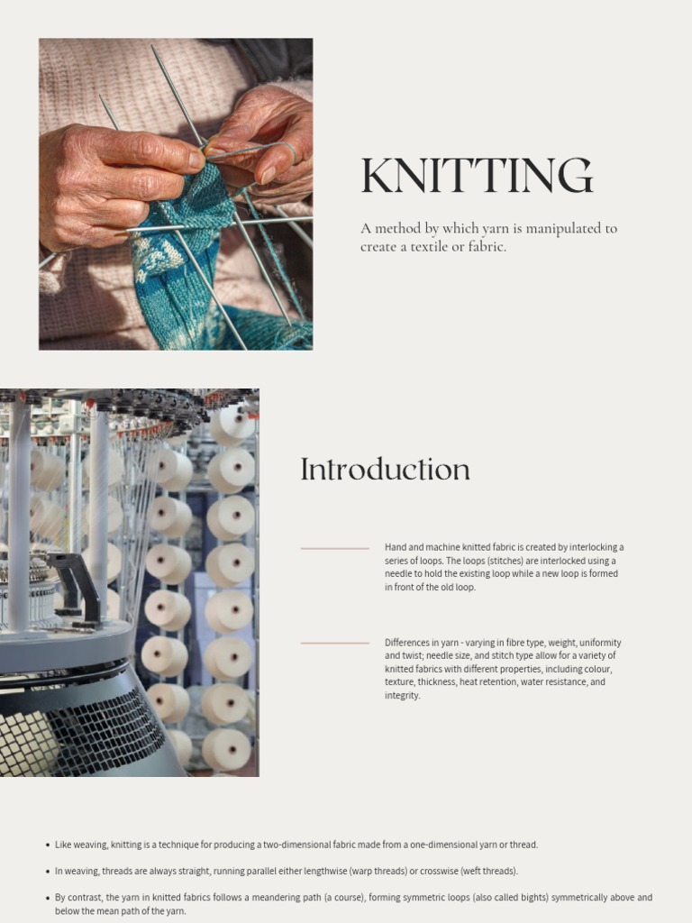 Knitting - Group 2 | PDF | Knitting Needle | Knitting
