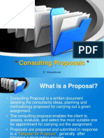 Consulting Proposals: D. Vasudevan