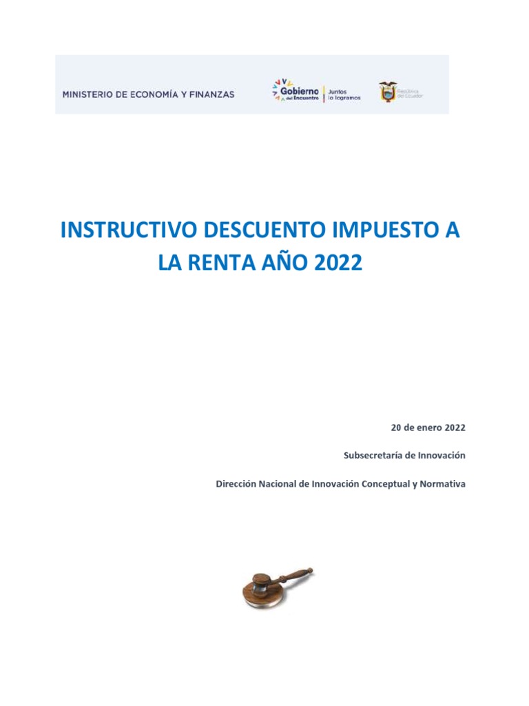 Guía Descuento Impuesto Renta 2022 | PDF | Impuesto sobre la renta ...