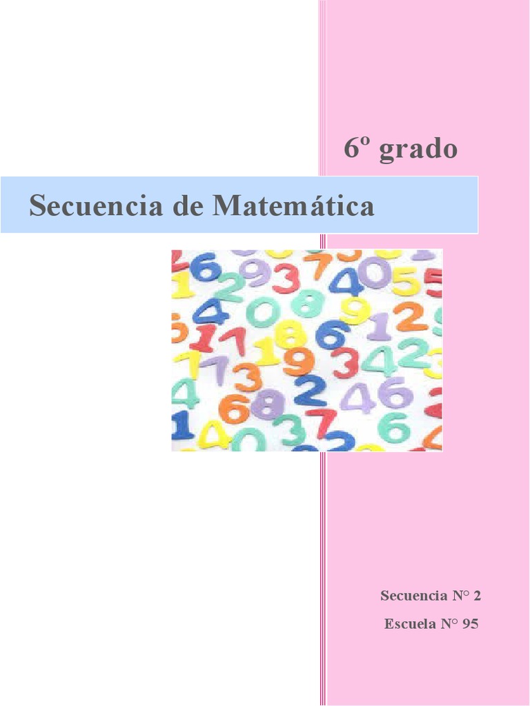 6° Matematica. | PDF | Evaluación | Matemáticas