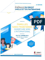 14ème édition des Etats Généraux du Droit de la Famille et du Patrimoine 25-26 janvier 2018