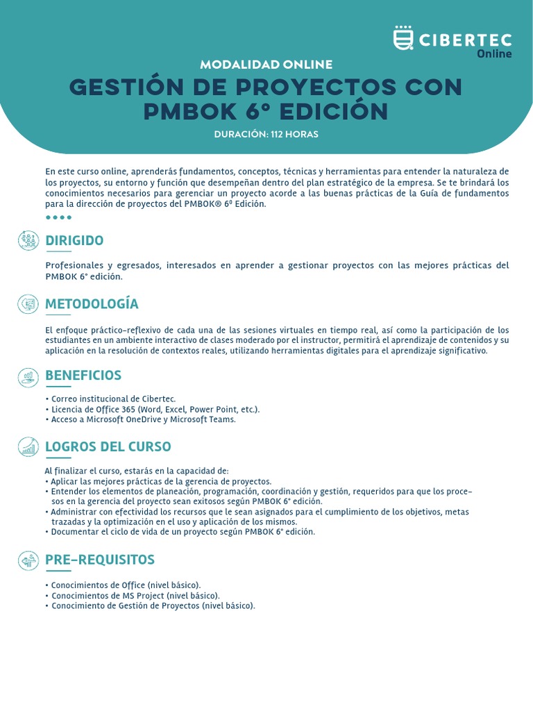 Gestion de Proyectos Con Pmbok 6 Edicion-1 | PDF | Gestión de proyectos ...
