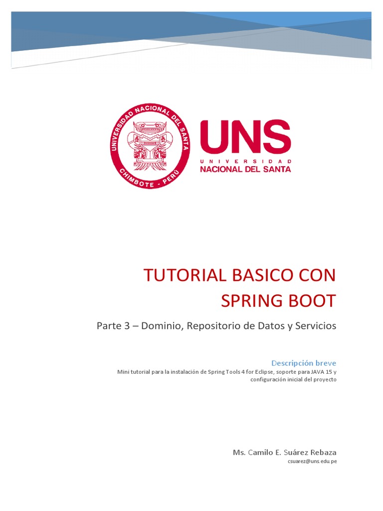 Tutorial Básico de Spring Boot - Parte 3 | PDF | Java (lenguaje de ...