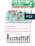 Actividades de Números Ordinales para Segundo Grado de Primaria