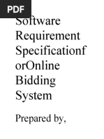 Software Requirement Specification for Online Bidding System