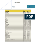 Construction Residential Timeline Template