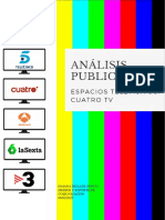 Análisis publicitario Cuatro TV domingo 6 febrero 2022
