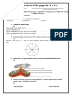 Test Sumativ La Geografie Cl5