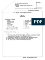 The Department of Civil Engineering Rating:: CE 20 - Principles of Reinforced/Prestressed Concrete Plate No. 1