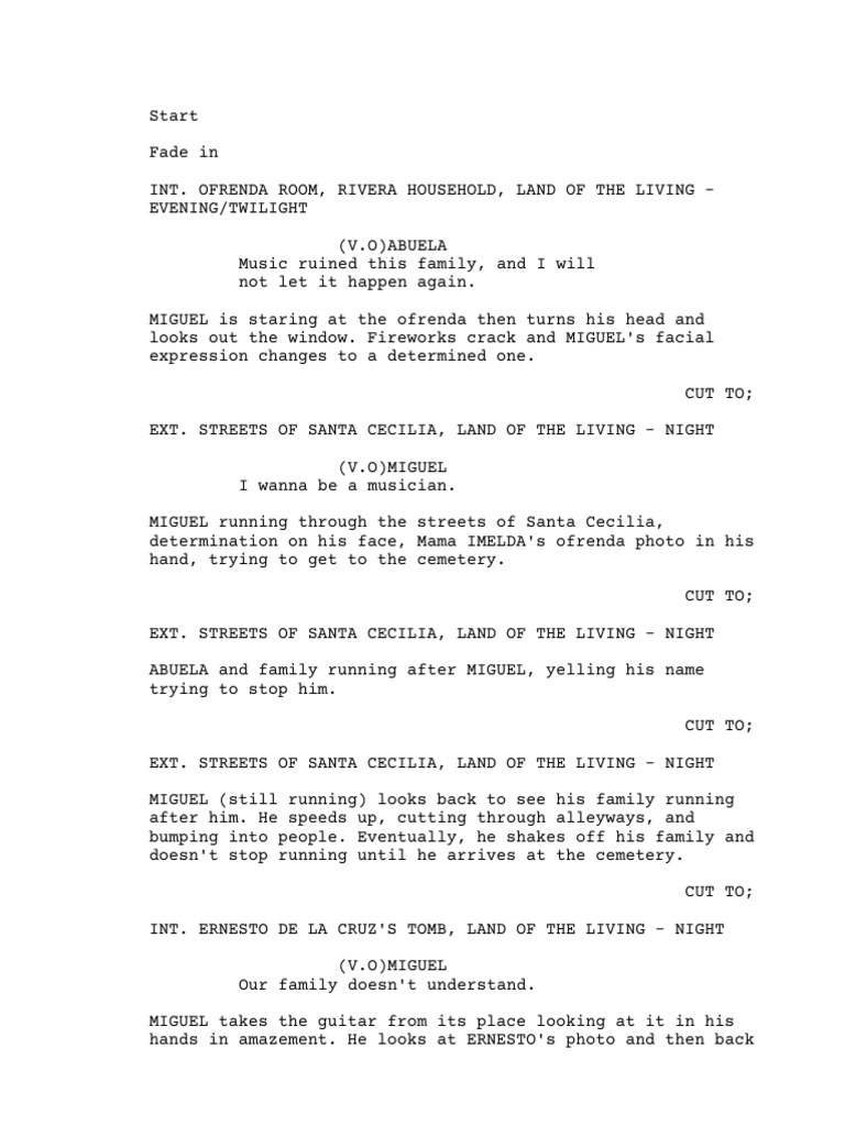 Script Coco Trailer PDF
