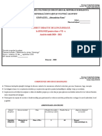 Proiect La Biologie CL A Vii-A, 2020-2021 Complet