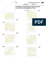 Class 4 math worksheet on shapes, division word problems