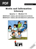 Media and Information Literacy: Quarter 1 - Module 5-6