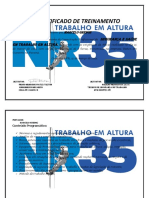 Certificado de Treinamento - NR 35 Trabalho em Altura - Marcelo Grebos