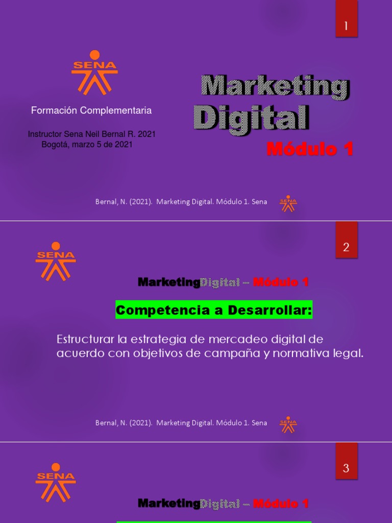 MARKETING DIGITAL - Módulo 1 - Instructor Neil Bernal | PDF | Marketing ...