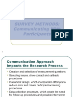 Survey Methods Communicating Participants