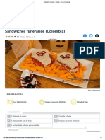 Sandwiches Funerarios - Entradas - Recetas Colombianas