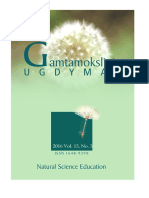 GAMTAMOKSLINIS UGDYMAS / NATURAL SCIENCE EDUCATION, Vol. 13, No. 3, 2016