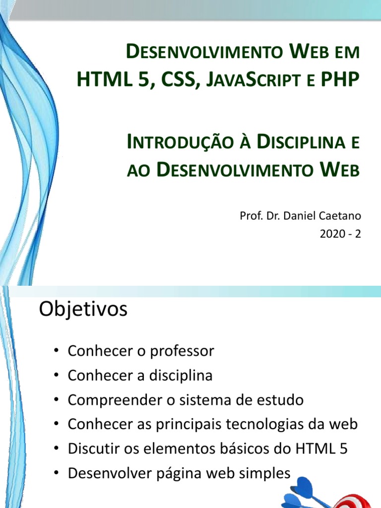 ARA0062 Aula01 | PDF | Protocolo de transferência de hipertexto | Html