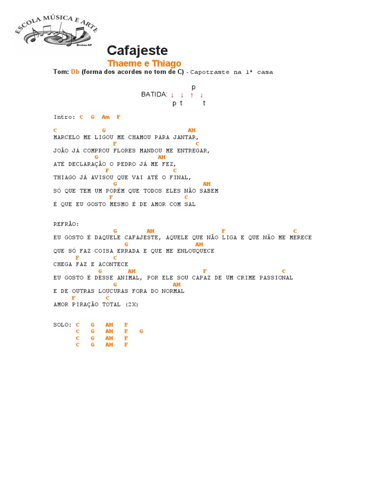 Letra da Música 