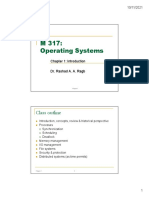 M 317: Operating Systems: Class Outline