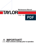 Maintenance Manual For TAYLOR TECSP 156H