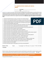 Quality Improvement & Verification Checklist (Qivc) For Individual Interviews