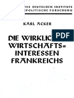 Acker, Karl - Die Wirklichen Wirtschaftsinteressen Frankreichs (1940, 55 S., Scan-Text)