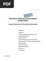 LA PROCÉDURE D'OPPOSITION