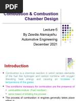 Combustion & Combustion Chamber Design: Lecture-5 by Zewdie Alemayehu Automotive Engineering December 2021