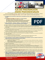 Tabloide-Política de Prevención de Riesgos Psicosociale - San Simon