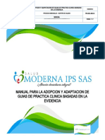 PM-SDC-MN 04 Manual para La Adopcion y Adaptacion de Guias de Practica Clinica Basadas en La Evidencia