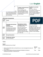 LearnEnglish Reading B1 A Conference Programme 2