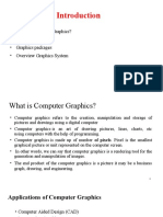 Chapter One: Introduction: - What Is Computer Graphics? - Applications - Graphics Packages - Overview Graphics System