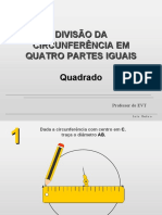 Divisão da circunferência em 4 partes iguais