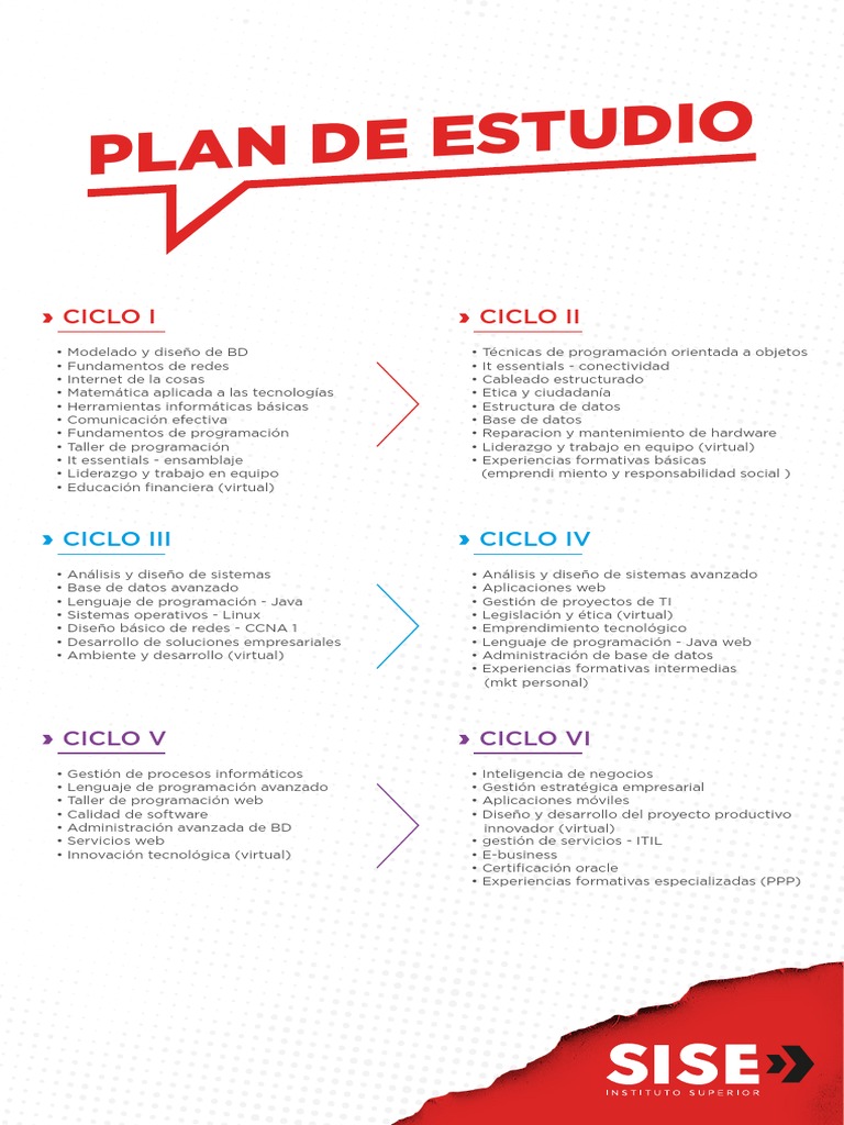 Plan de Estudio en Tecnologías de la Información | PDF
