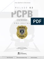 3º Simulado Completo - Escrivão PCPB 2021 (Pós-edital) - Projeto Caveira