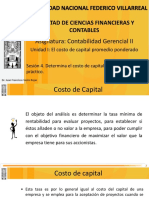 Sesión 4. Determina el costo de capital y desarrollo práctico.