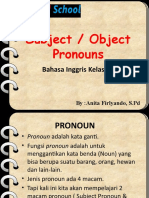 Subject / Object Pronouns: Bahasa Inggris Kelas IV