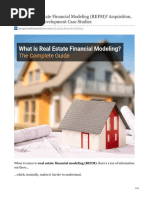 What Is Real Estate Financial Modeling REFM Acquisition Renovation Development Case Studies