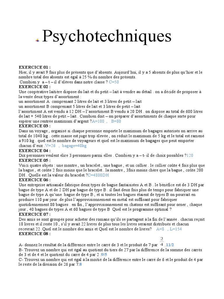 Psycho Techniques PDF Psychologie