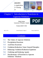 General Chemistry: Chapter 5: Introduction To Reactions in Aqueous Solutions