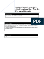 Self-Leadership Training Program