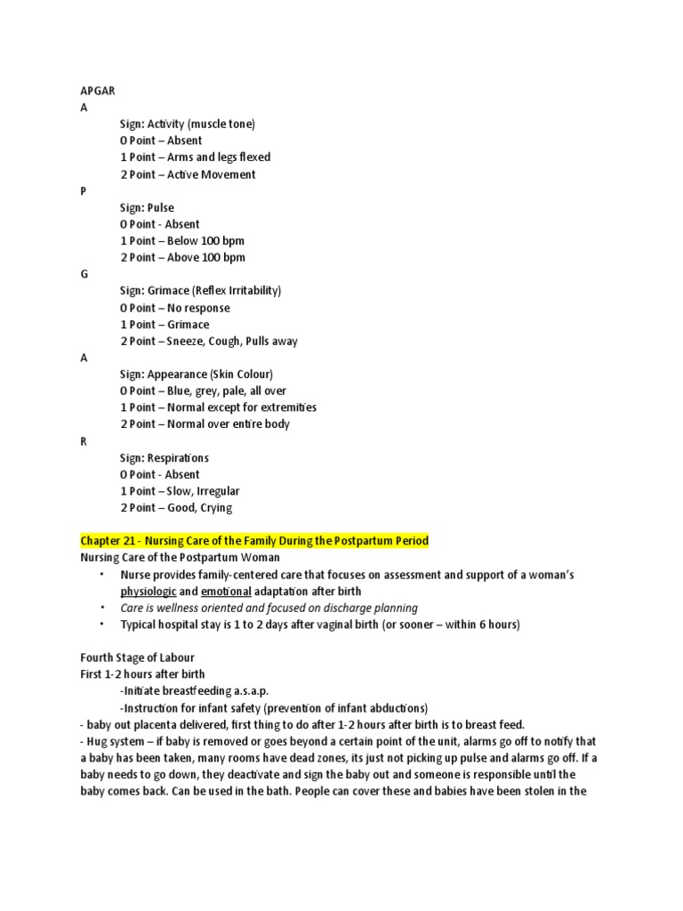 Postpartum Nursing Care Guidelines | PDF | Childbirth | Postpartum Period