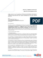 Oficio Nro. GADDMQ-AG-2021-1221-O Quito, D.M., 29 de Septiembre de 2021