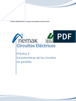 Circuitos Eléctricos: Práctica 5 Características de Los Circuitos en Paralelo